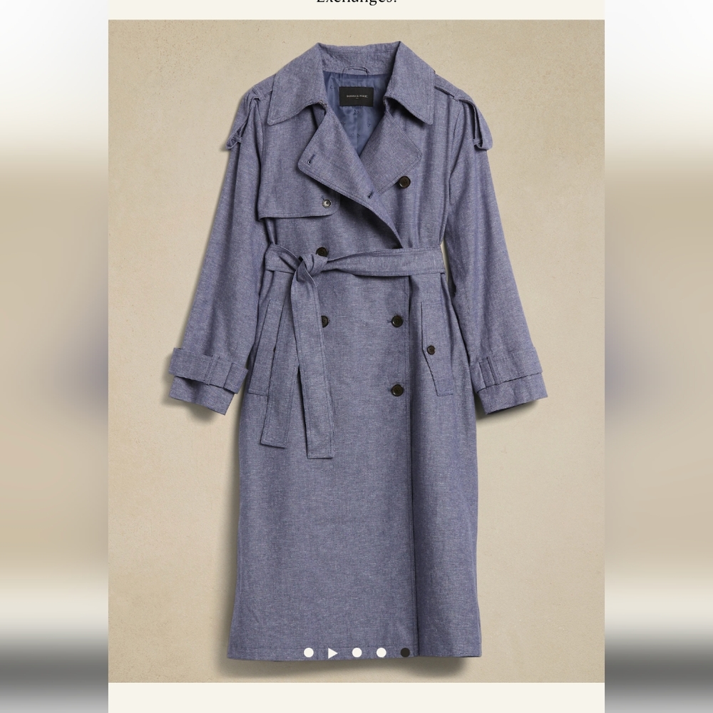 Linen/ cotton trench coat